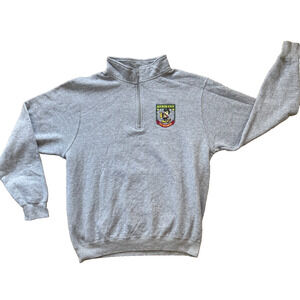 Disney Germany Epcot World Showcase Quarter Zip Sweatshirt Mickey Goofy Pluto L